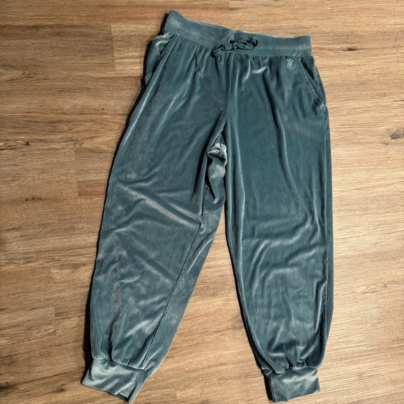Victoria's Secret Pants - Victoria's Secret Teal Velour Joggers